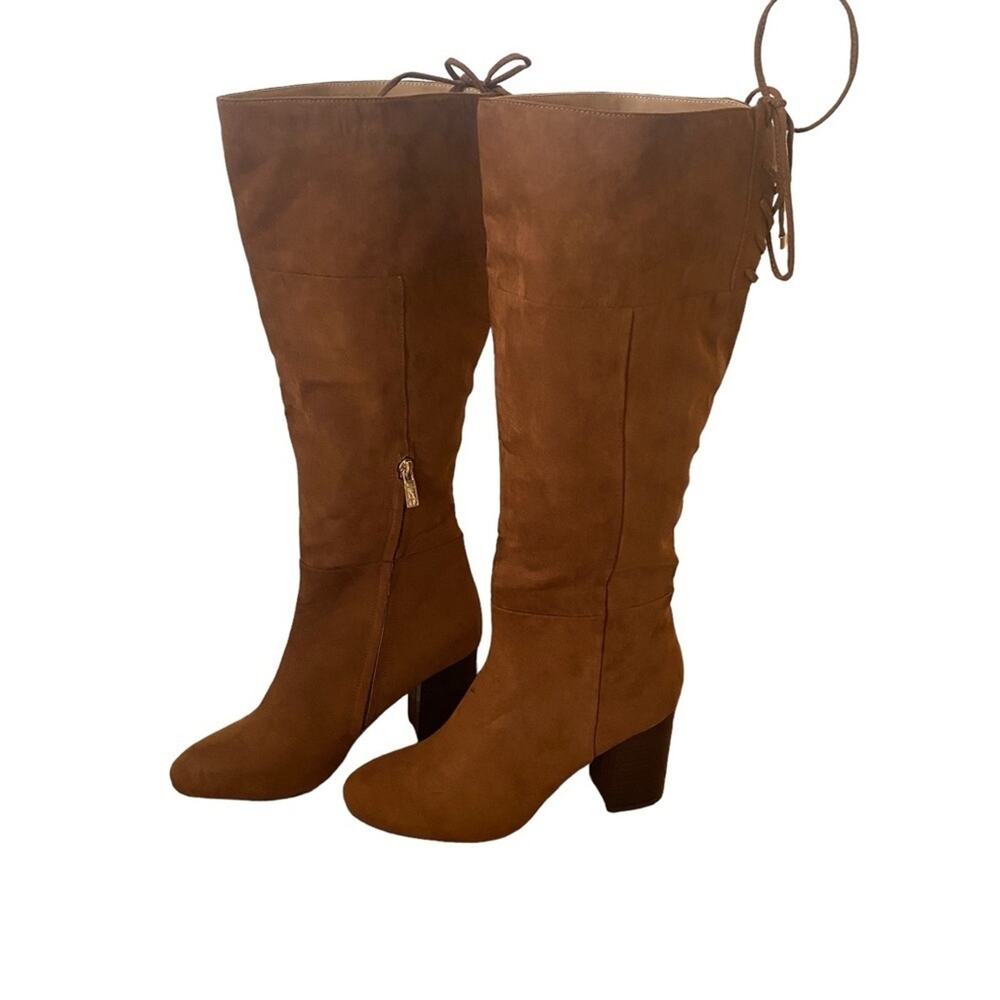 Kenneth Cole‎ Boots Women's Tobacco Corie Lace Up Knee High Sz 9.5 NIB
